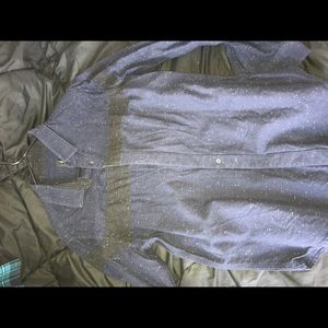 Navy blue button up shirt